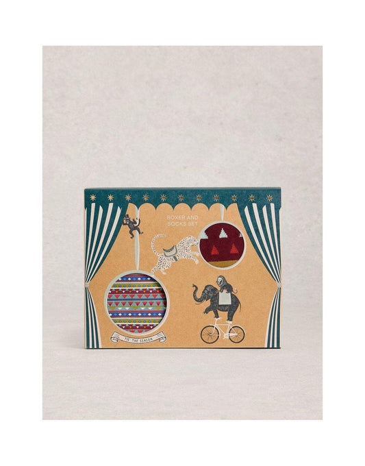 Young Ideas/Henmores - Boxers & Sock Gift Set - Dark Blue - M