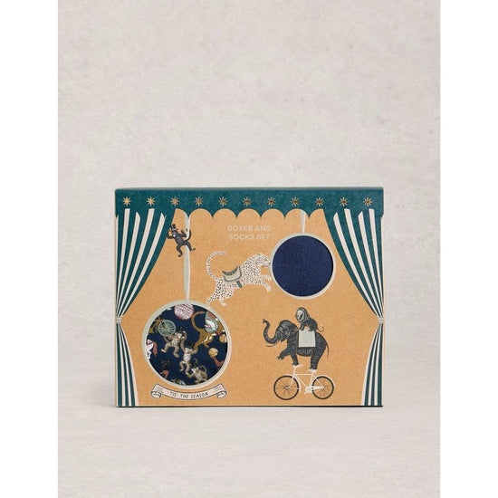 Young Ideas/Henmores - Boxers & Sock Gift Set - Dark Blue - M