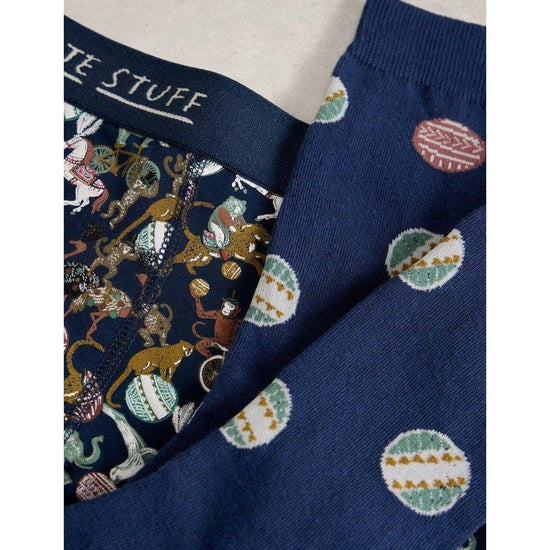 Young Ideas/Henmores - Boxers & Sock Gift Set - Dark Blue - M