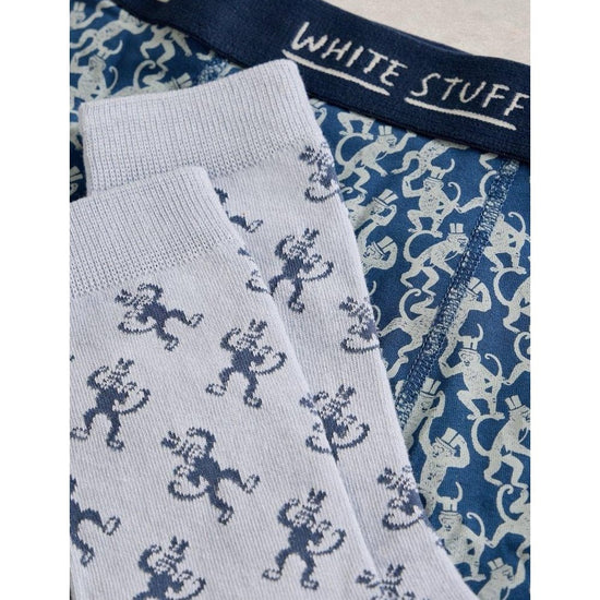 Young Ideas/Henmores - Boxers & Sock Gift Set - Dark Blue - M