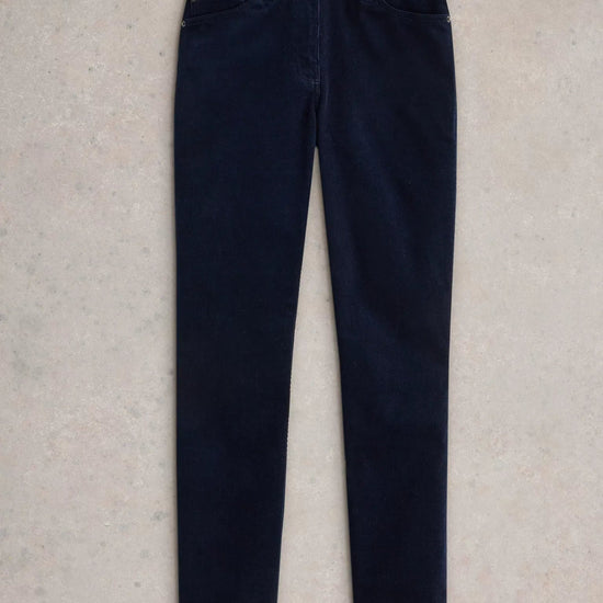 Young Ideas & Henmores -Brooke Straight Cord Trouser -Dark Navy -10R