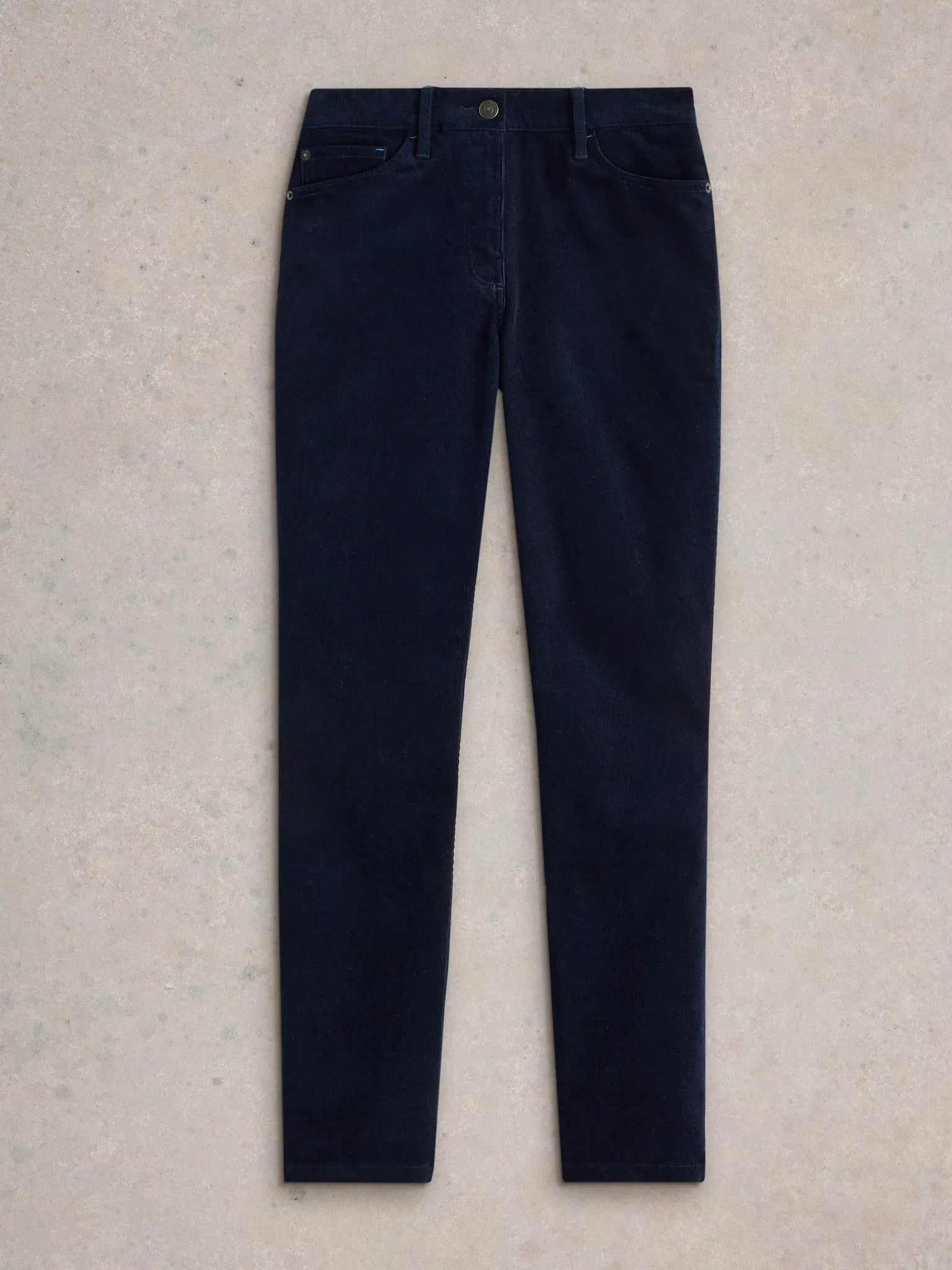 Young Ideas & Henmores -Brooke Straight Cord Trouser -Dark Navy -10R