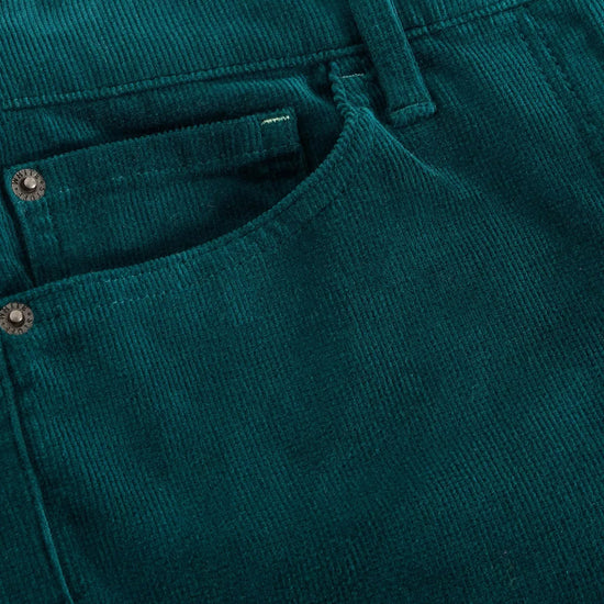 Young Ideas & Henmores -Brooke Straight Cord Trouser -Dark Green -10R