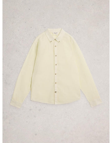 Young Ideas/Henmores - Bruton Oxford Shirt - Natural White - S