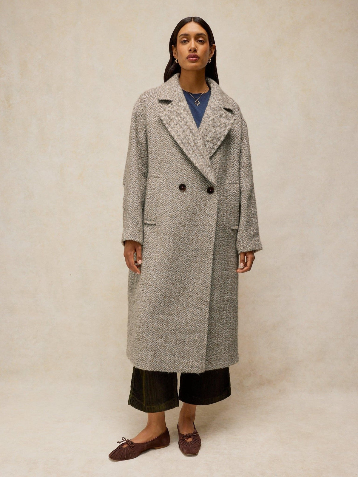 Young Ideas & Henmores -Camilla Crombie Coat -Natural Multi -8R