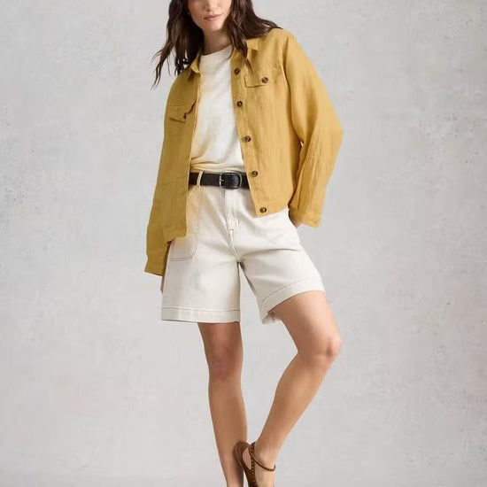 Young Ideas & Henmores - Camille Linen Jacket - Light Yellow - 8
