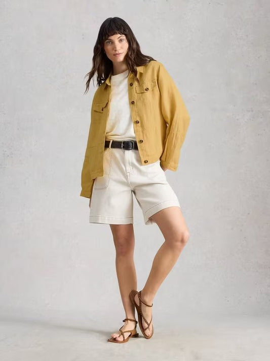 Young Ideas & Henmores - Camille Linen Jacket - Light Yellow - 8