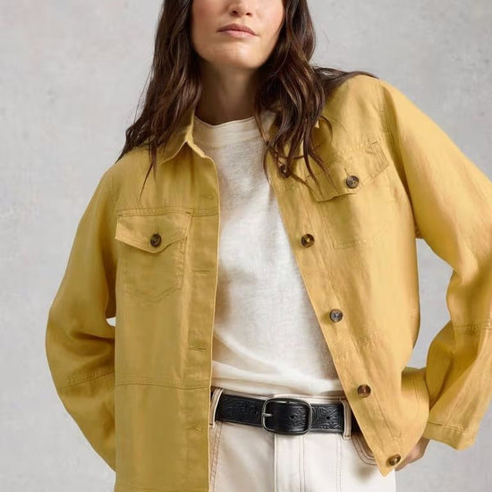 Young Ideas & Henmores - Camille Linen Jacket - Light Yellow - 8