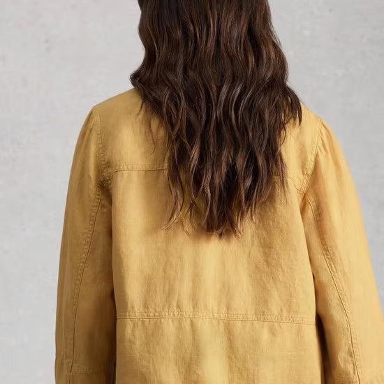 Young Ideas & Henmores - Camille Linen Jacket - Light Yellow - 8