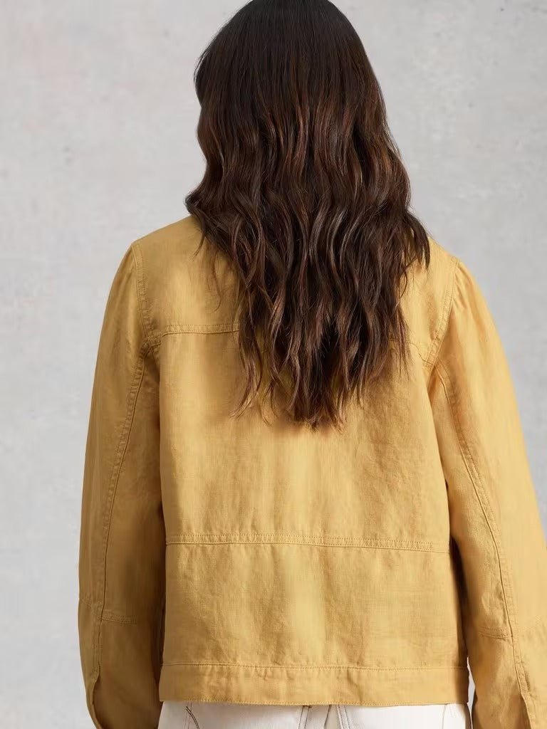 Young Ideas & Henmores - Camille Linen Jacket - Light Yellow - 8