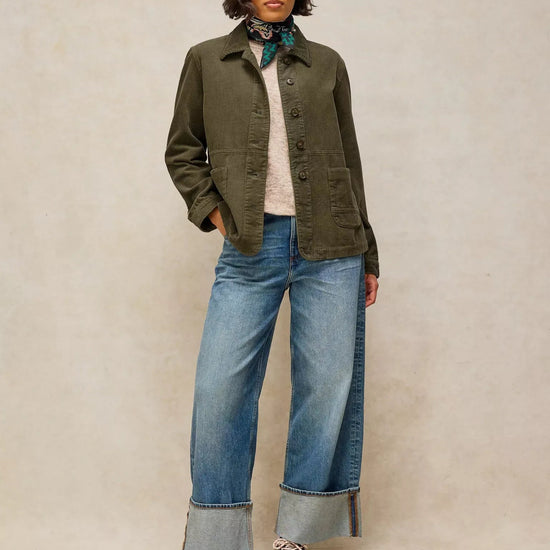 Young Ideas & Henmores -Carrie Cord Jacket -Dusky Green -8