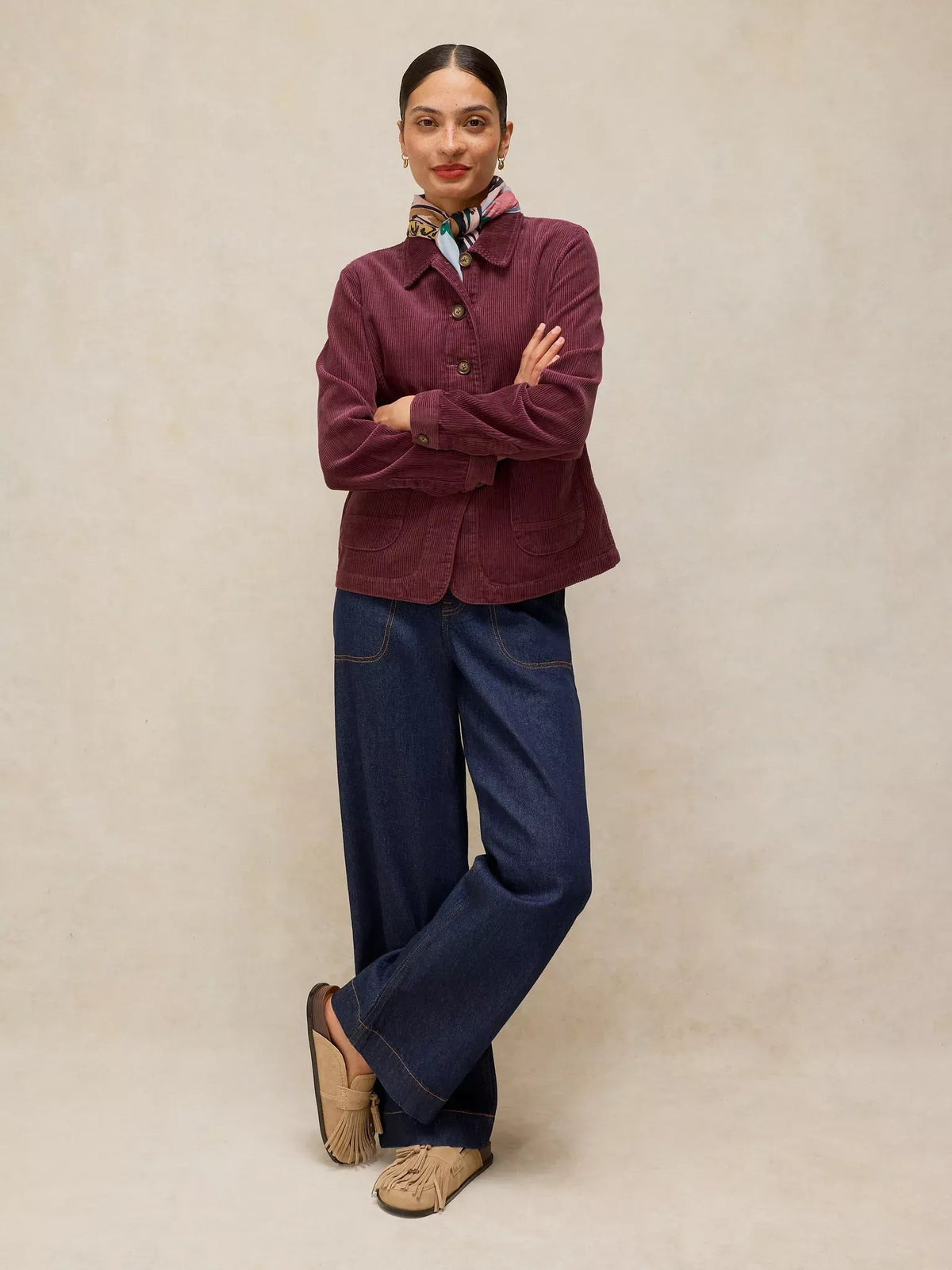 Young Ideas & Henmores -Carrie Cord Jacket -Dark Navy -8