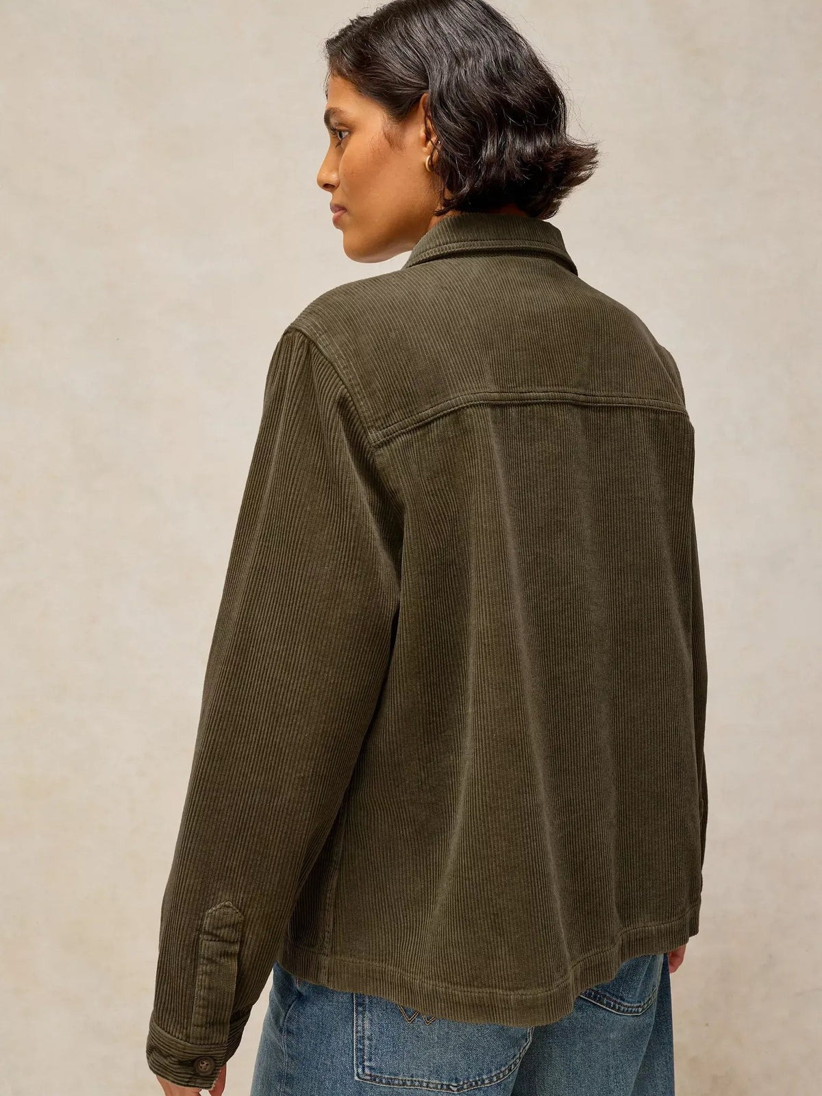 Young Ideas & Henmores -Carrie Cord Jacket -Dusky Green -8