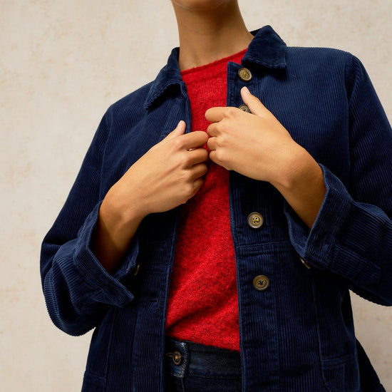 Young Ideas & Henmores -Carrie Cord Jacket -Dark Navy -8