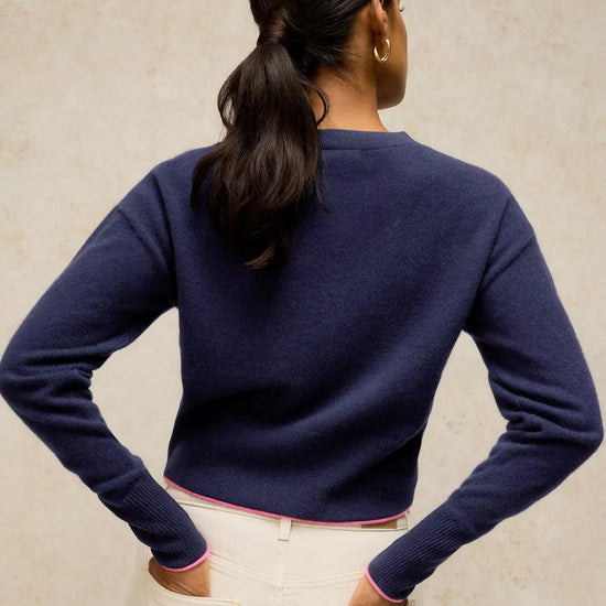 Young Ideas & Henmores -Cashmere Kylie Cardigan -Dark Navy -10