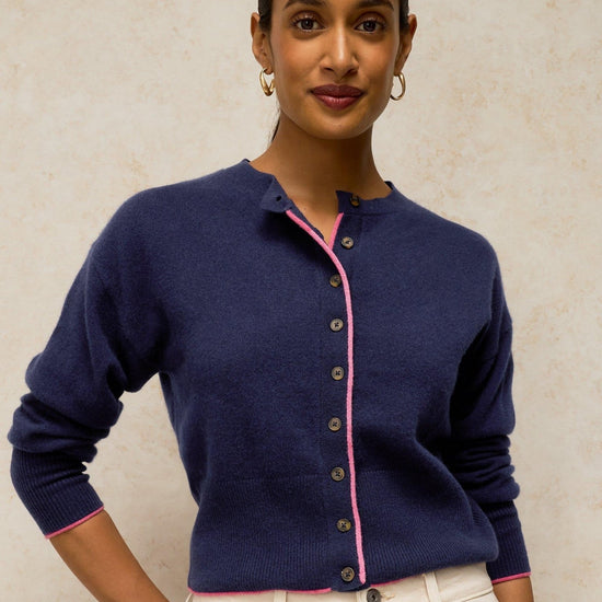 Young Ideas & Henmores -Cashmere Kylie Cardigan -Dark Navy -10