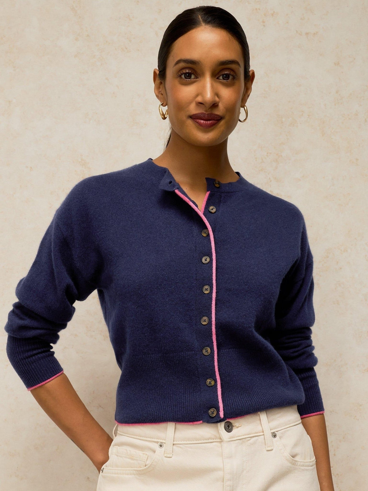Young Ideas & Henmores -Cashmere Kylie Cardigan -Dark Navy -10