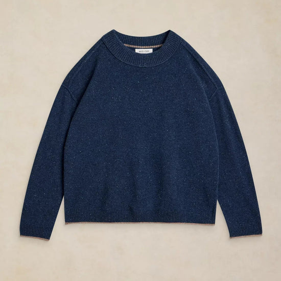 Young Ideas & Henmores -Cashmere Nep Crew Jumper -Dark Navy -10