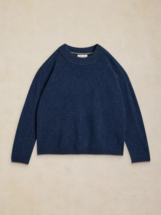 Young Ideas & Henmores -Cashmere Nep Crew Jumper -Dark Navy -10