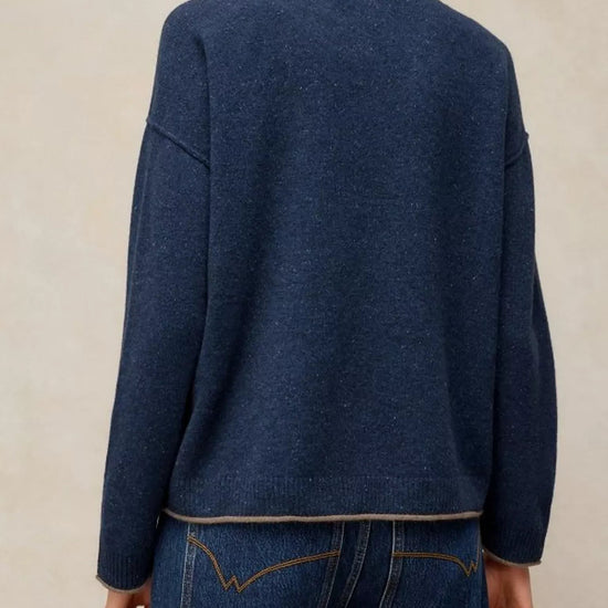Young Ideas & Henmores -Cashmere Nep Crew Jumper -Dark Navy -10