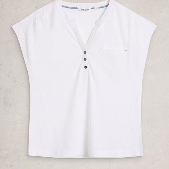 Young Ideas & Henmores - Cecily Sleeveless T-Shirt - Bril White - 8