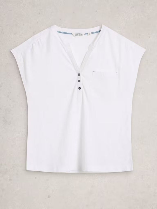 Young Ideas & Henmores - Cecily Sleeveless T-Shirt - Bril White - 8