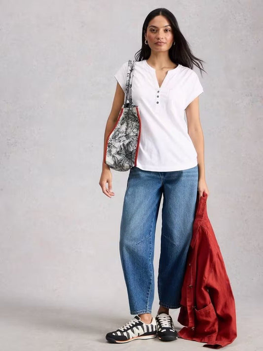 Young Ideas & Henmores - Cecily Sleeveless T-Shirt - Bril White - 8