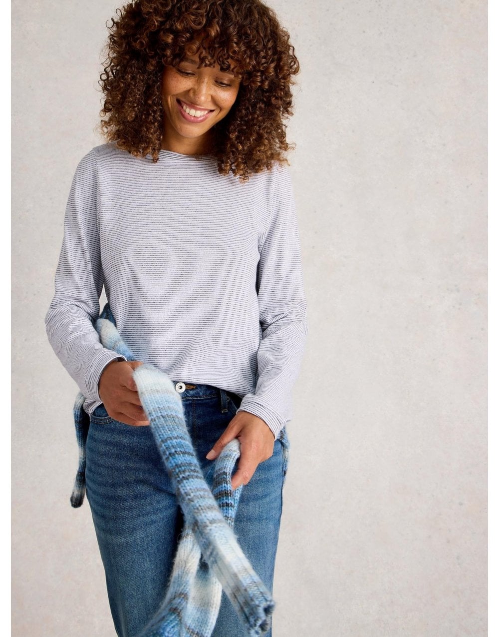 Young Ideas/Henmores - Clara Longsleeve Sparkle Tee - Ivory Multi - 8