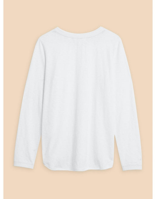 Young Ideas/Henmores - Clara Longsleeve Tee - Brilliant White - 8
