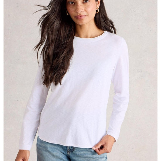 Young Ideas/Henmores - Clara Longsleeve Tee - Brilliant White - 8