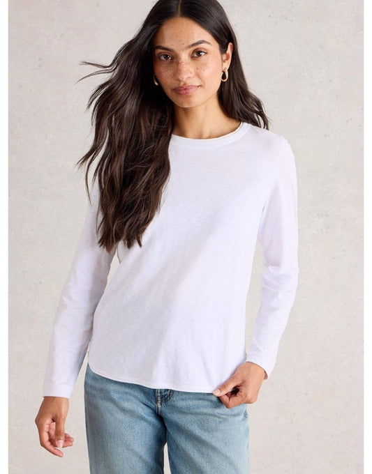 Young Ideas/Henmores - Clara Longsleeve Tee - Brilliant White - 8