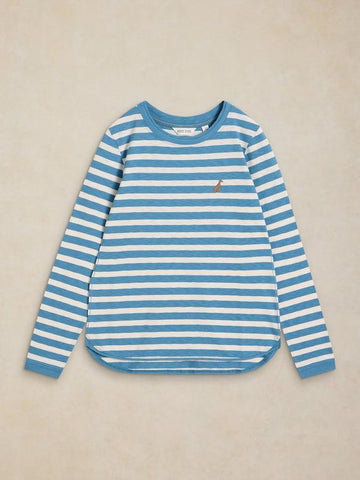 Young Ideas & Henmores -Clara Stripe Embroidered Tee -Ivory Multi -8