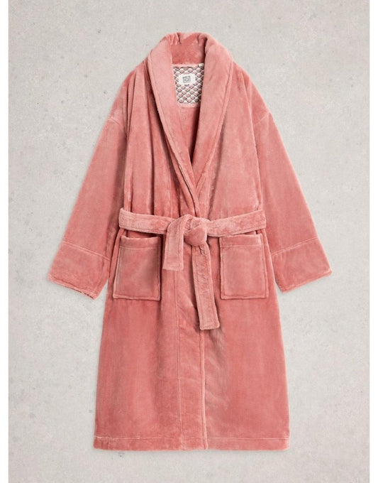 Young Ideas/Henmores - Clover Cosy Dressing Gown - Light Pink - S