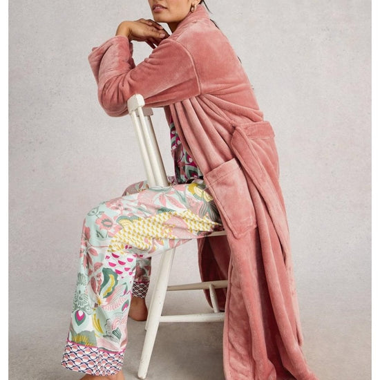 Young Ideas/Henmores - Clover Cosy Dressing Gown - Light Pink - S