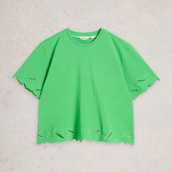 Young Ideas & Henmores - Colleen Cutwork Tee - Bright Green - 8