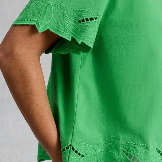 Young Ideas & Henmores - Colleen Cutwork Tee - Bright Green - 8