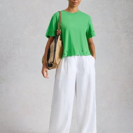 Young Ideas & Henmores - Colleen Cutwork Tee - Bright Green - 8