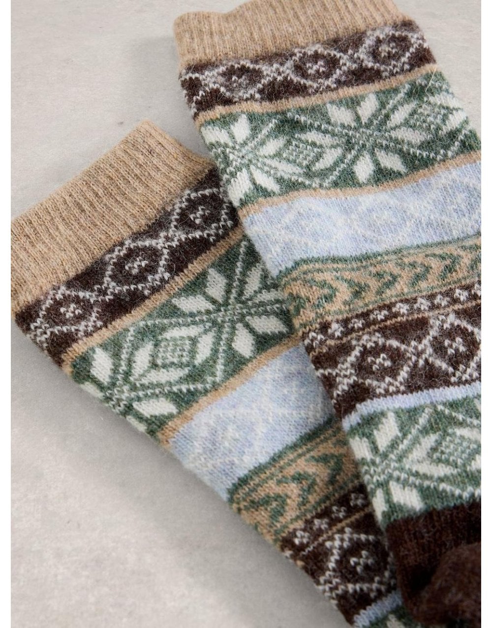 Young Ideas/Henmores - Cosy Mens Sock In A Box - Green Multi - OS