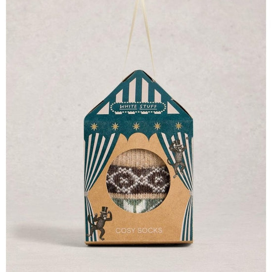 Young Ideas/Henmores - Cosy Mens Sock In A Box - Green Multi - OS