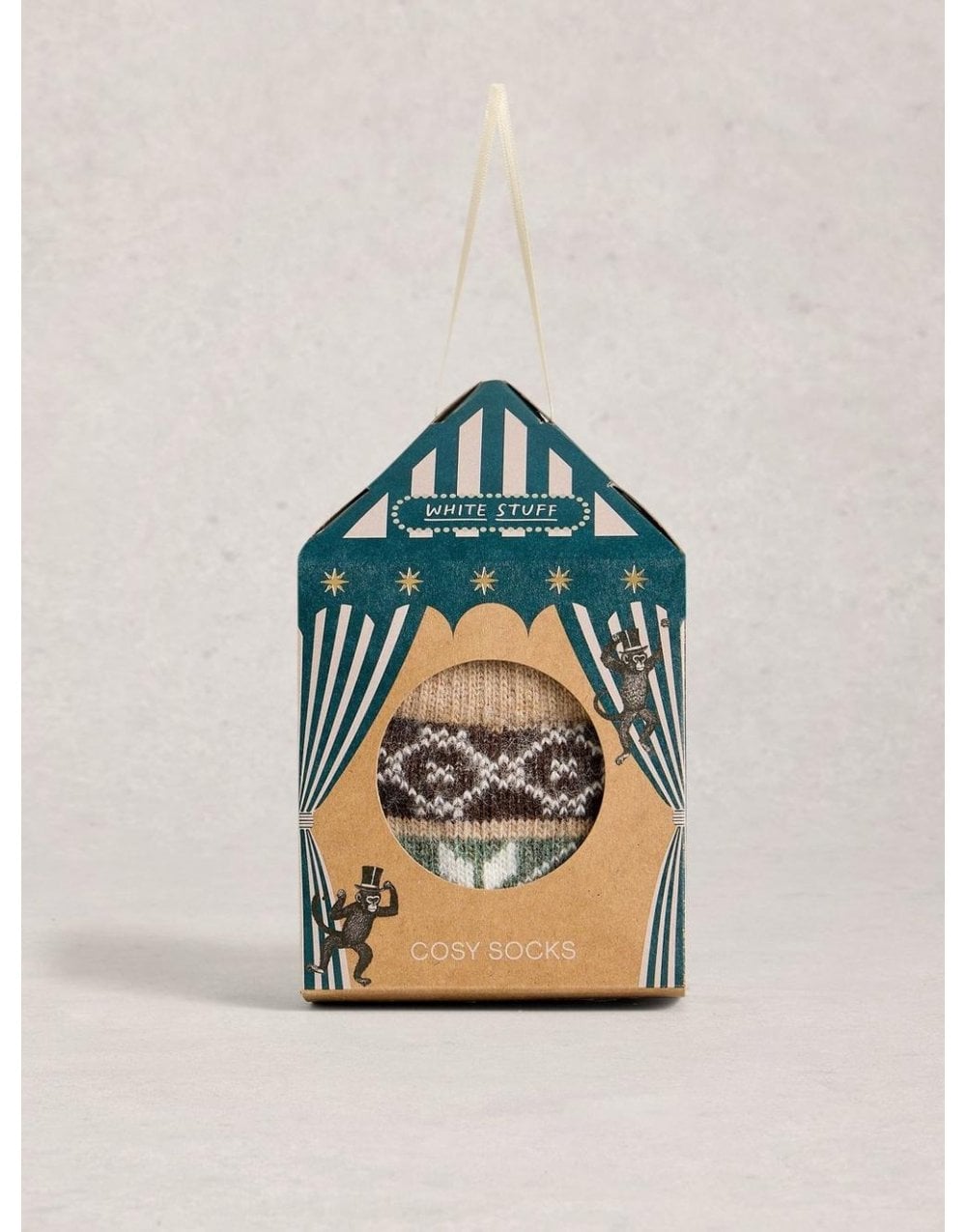 Young Ideas/Henmores - Cosy Mens Sock In A Box - Green Multi - OS