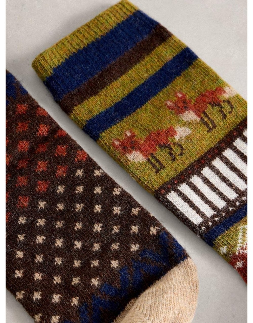 Young Ideas/Henmores - Cosy Mens Sock In A Box - Green Multi - OS