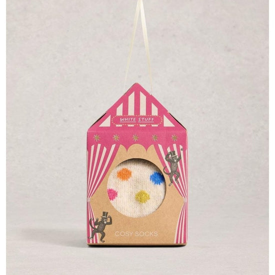 Young Ideas/Henmores - Cosy Womens Sock In A Box - Natural Multi - OS