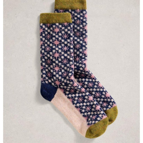 Young Ideas/Henmores - Cosy Womens Sock In A Box - Natural Multi - OS
