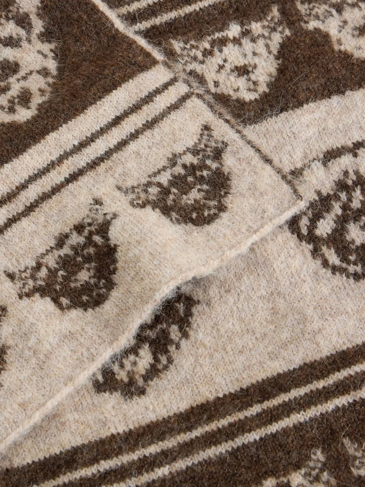 Young Ideas & Henmores -Cow Jacquard Scarf -Natural Multi -OS