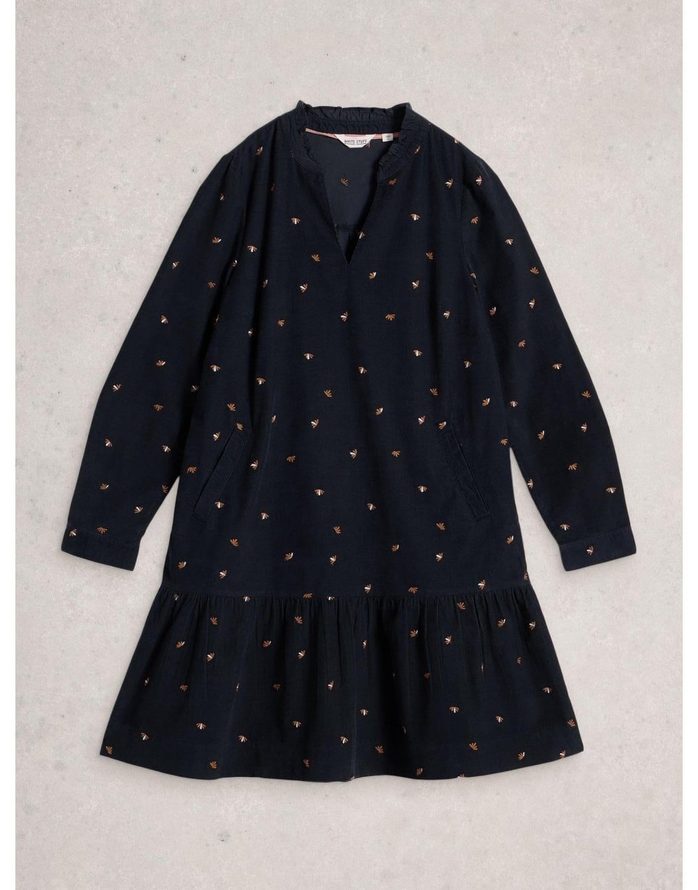 Young Ideas/Henmores - Daria Cord Embroidered Dress - Black Multi - 8