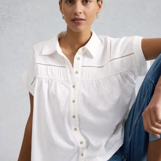 Young Ideas & Henmores - Didi Double Cloth Shirt - White - 8