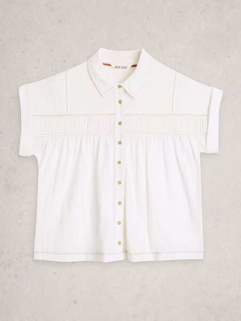 Young Ideas & Henmores - Didi Double Cloth Shirt - White - 8