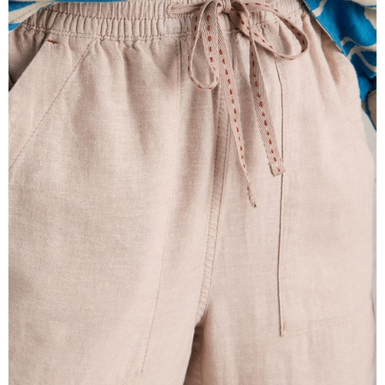 Young Ideas/Henmores - Elle Linen Blend Trouser - Blue Multi - 10/R