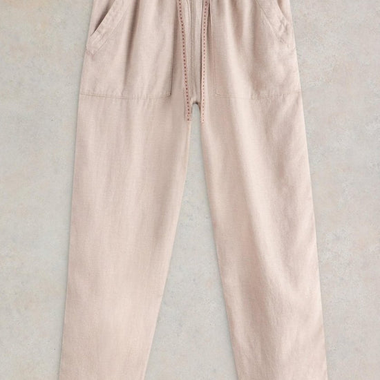 Young Ideas/Henmores - Elle Linen Blend Trouser - Blue Multi - 10/R