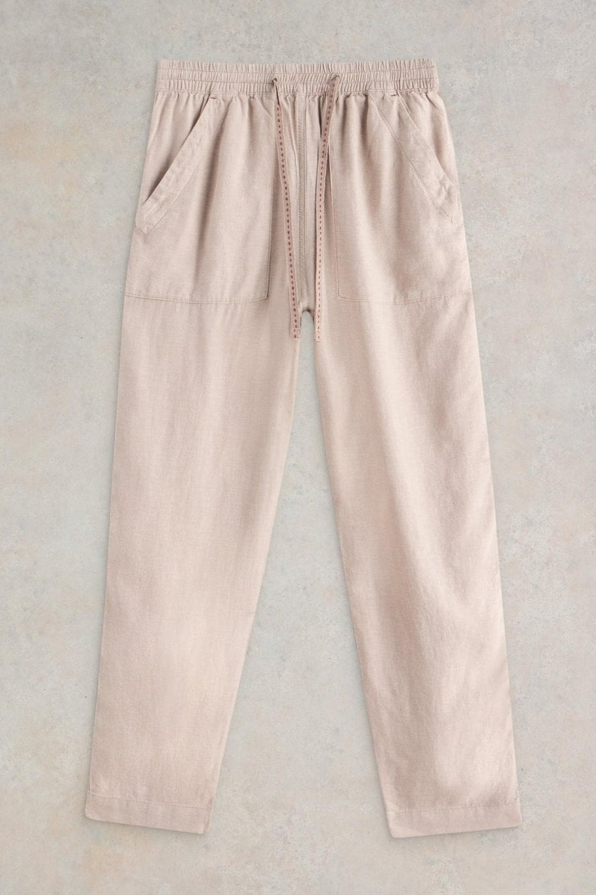 Young Ideas/Henmores - Elle Linen Blend Trouser - Blue Multi - 10/R